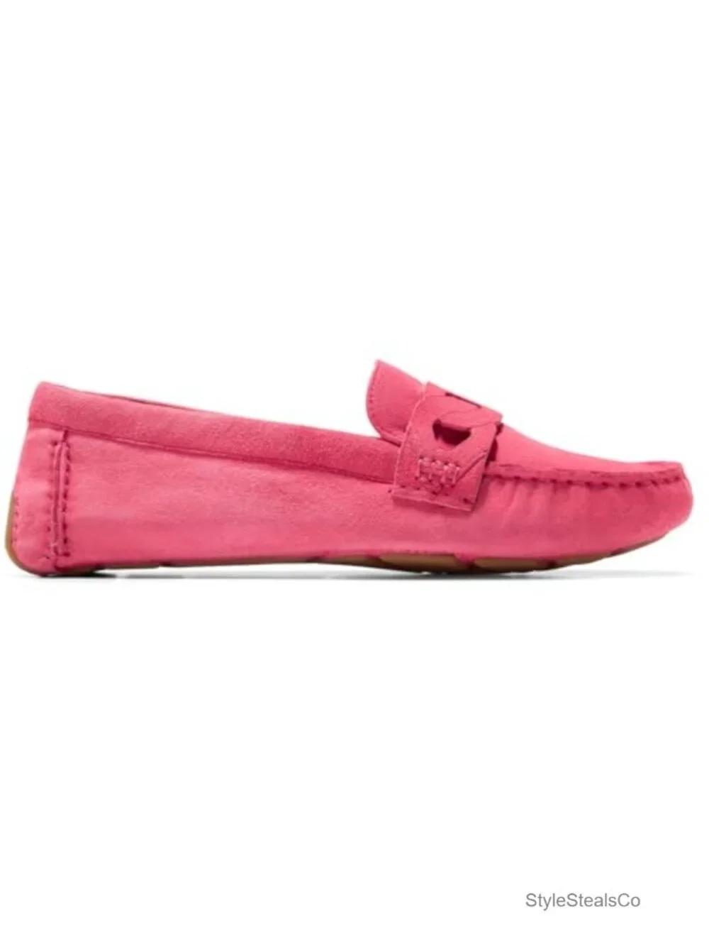Women's Driver Loafers Leverback Laser Chain PU Sock Lining Casual Slip-On